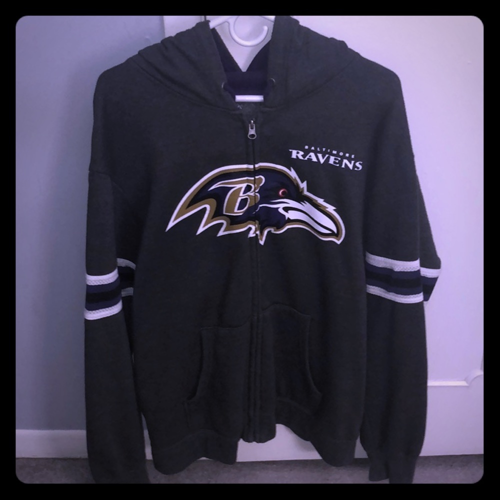 BALTIMORE RAVENS ZIP UP HOODIE